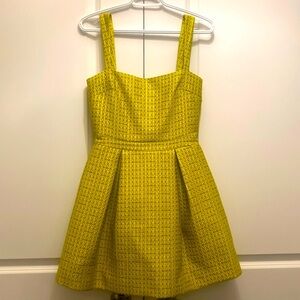 Alexis dress in neon yellow colour mini length in excellent condition
